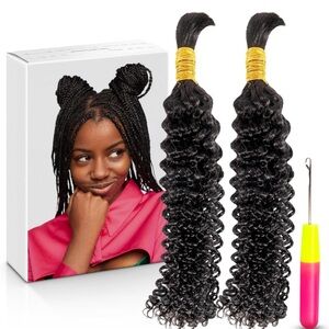 HUMAN HAIR 24” curly human hair for braiding, etc